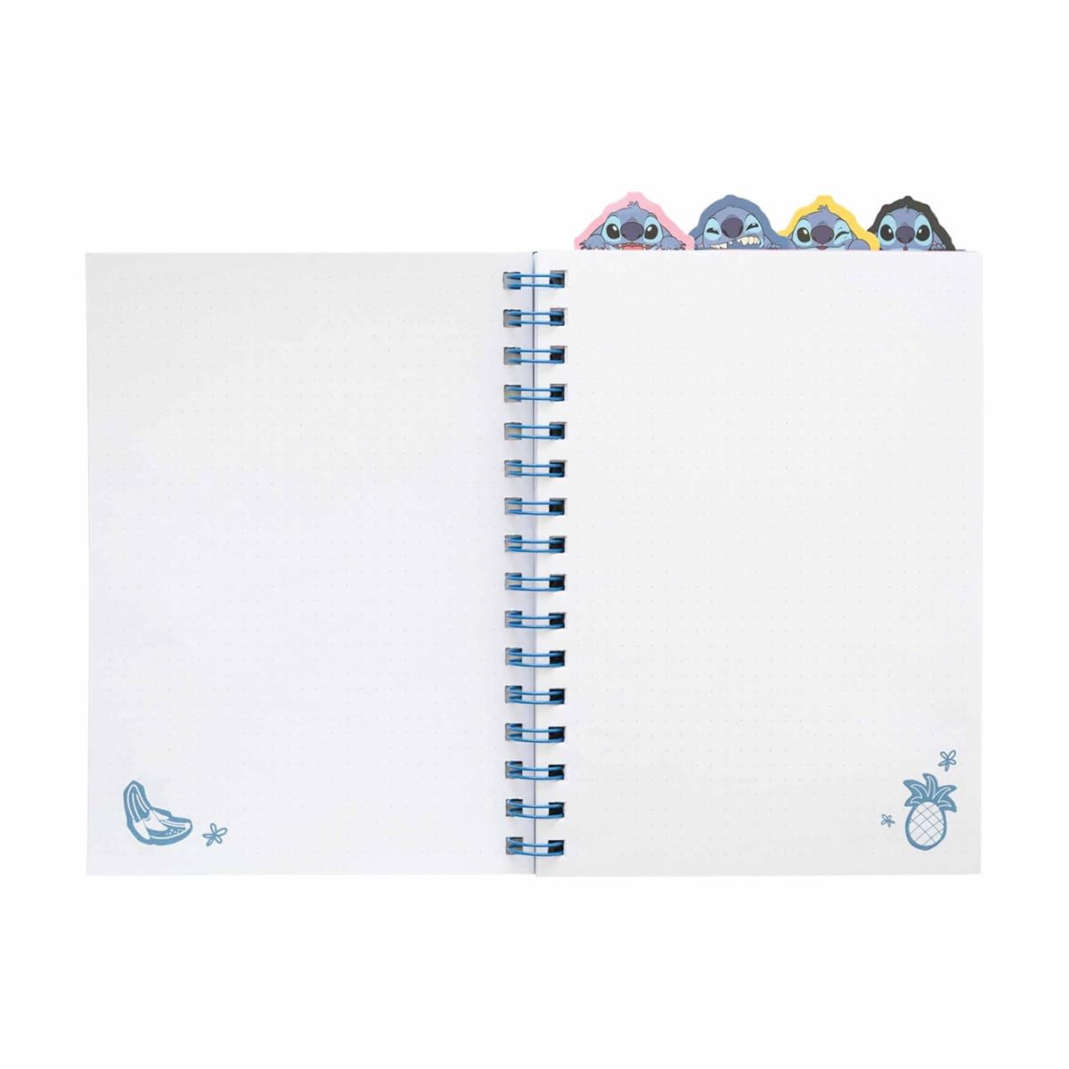 034 Grupo Erik Libreta Stitch con Separadores - Cuaderno A5 punteado escolar - Libreta niña para apuntes │ Lilo y Stitch regalos niña │ Con Anillas y Tapa blanda (160 págs)