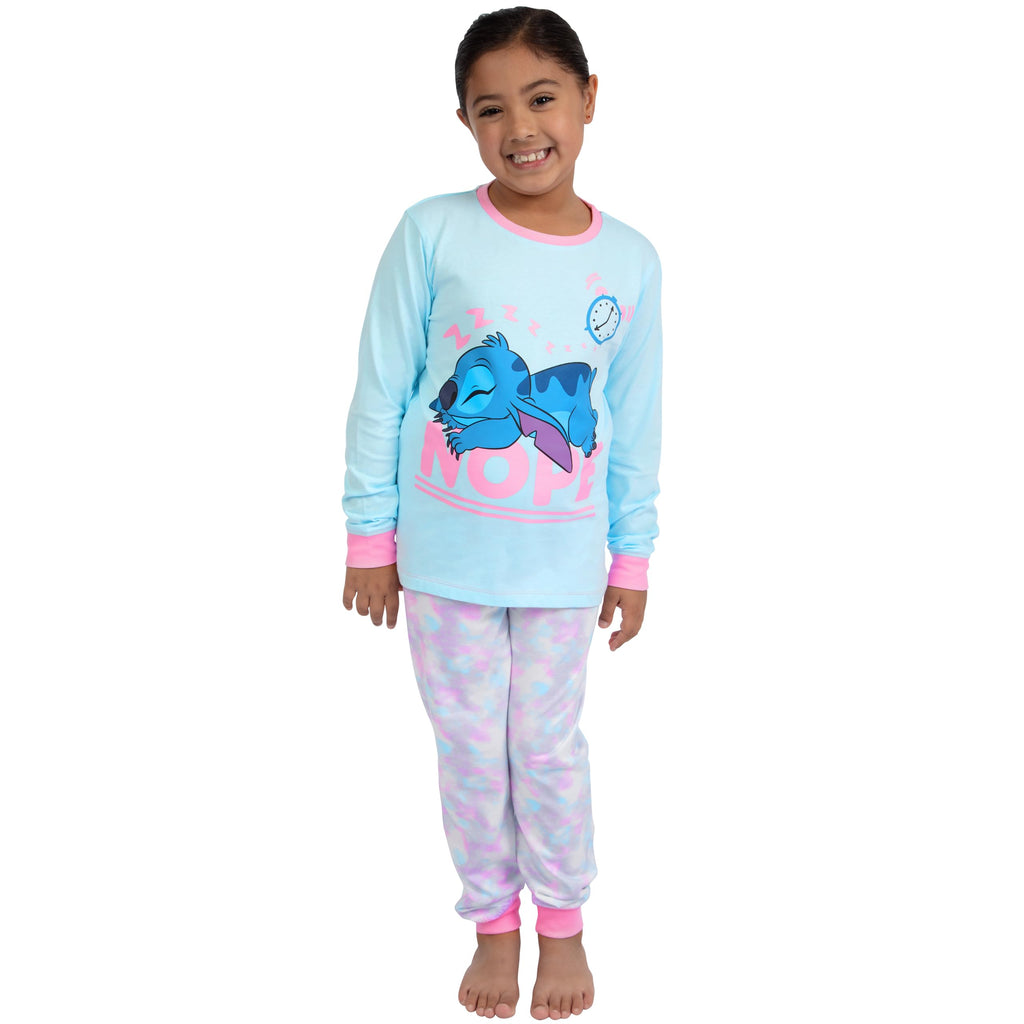 018 Pijama Lilo & Stitch Tie-Dye para Niñas | Talla 9-10 años | Ropa de Dormir Oficial Disney Azul