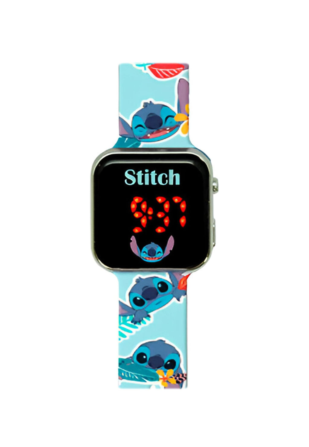 016 Reloj LED Digital Niño Stitch de la marca Kids Licensing -  Batería Duradera, Funciones Completas, Correa Ajustable.