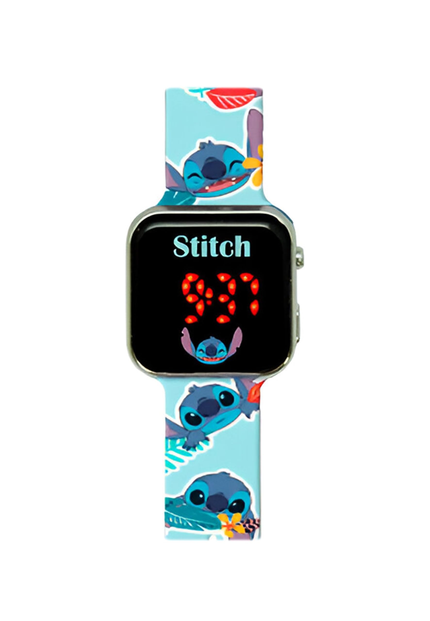 016 Reloj LED Digital Niño Stitch de la marca Kids Licensing -  Batería Duradera, Funciones Completas, Correa Ajustable.