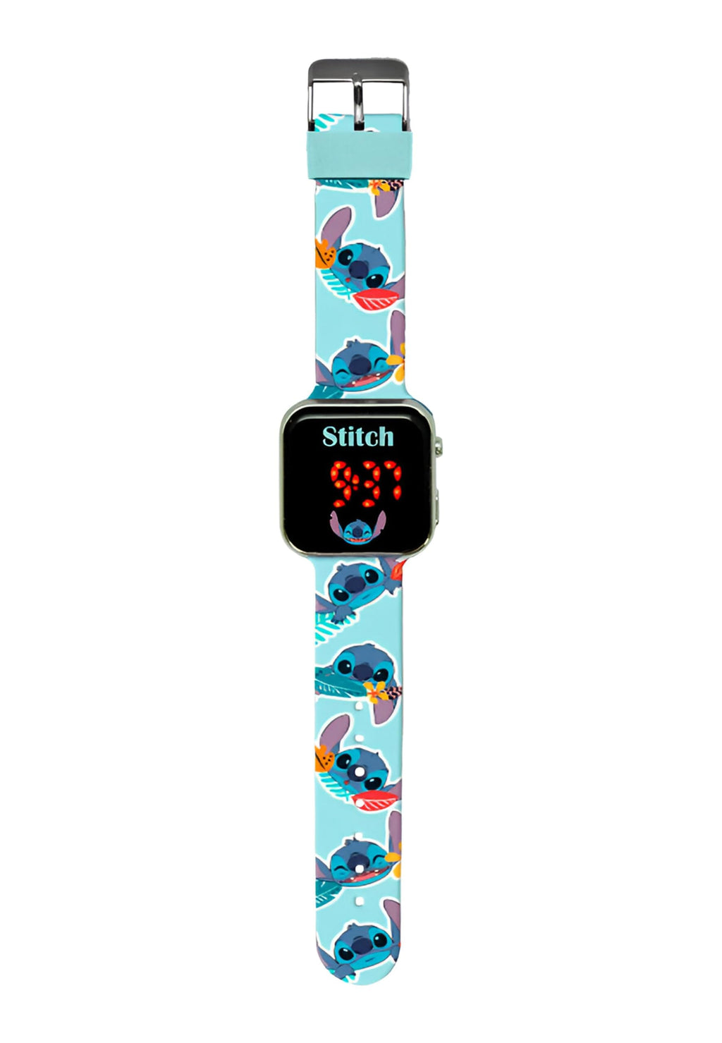 016 Reloj LED Digital Niño Stitch de la marca Kids Licensing -  Batería Duradera, Funciones Completas, Correa Ajustable.