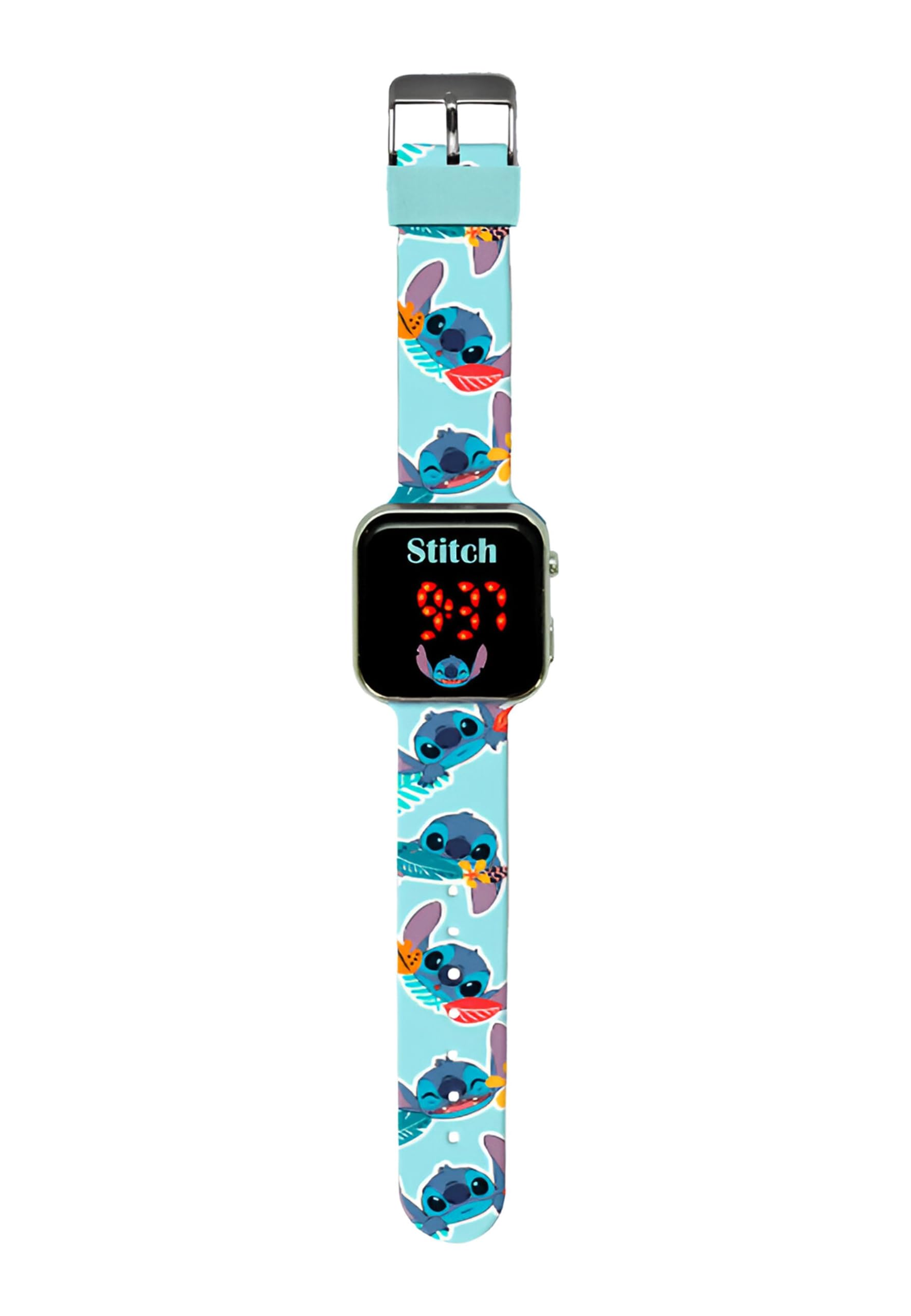 016 Reloj LED Digital Niño Stitch de la marca Kids Licensing -  Batería Duradera, Funciones Completas, Correa Ajustable.