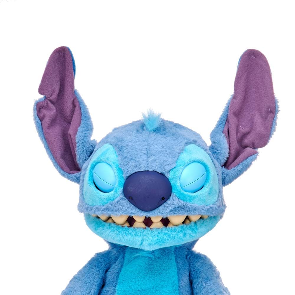 025 Disney Stitch Puppetronic by Real FX de Lilo & Stitch, Peluche Electrónico de 45 cm, 100+ Combinaciones de Acciones y Sonidos, Juguete Realista con Sensores y Reacciones, 6+ años, Famosa (TTC29000)