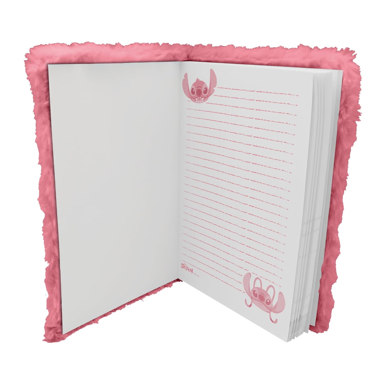 031 Kids Licensing - Libreta Peluche A5 con Rayas para Escribir - Cuaderno Infantil Suave de Stitch para Niñas y Niños, Ideal para Regalar