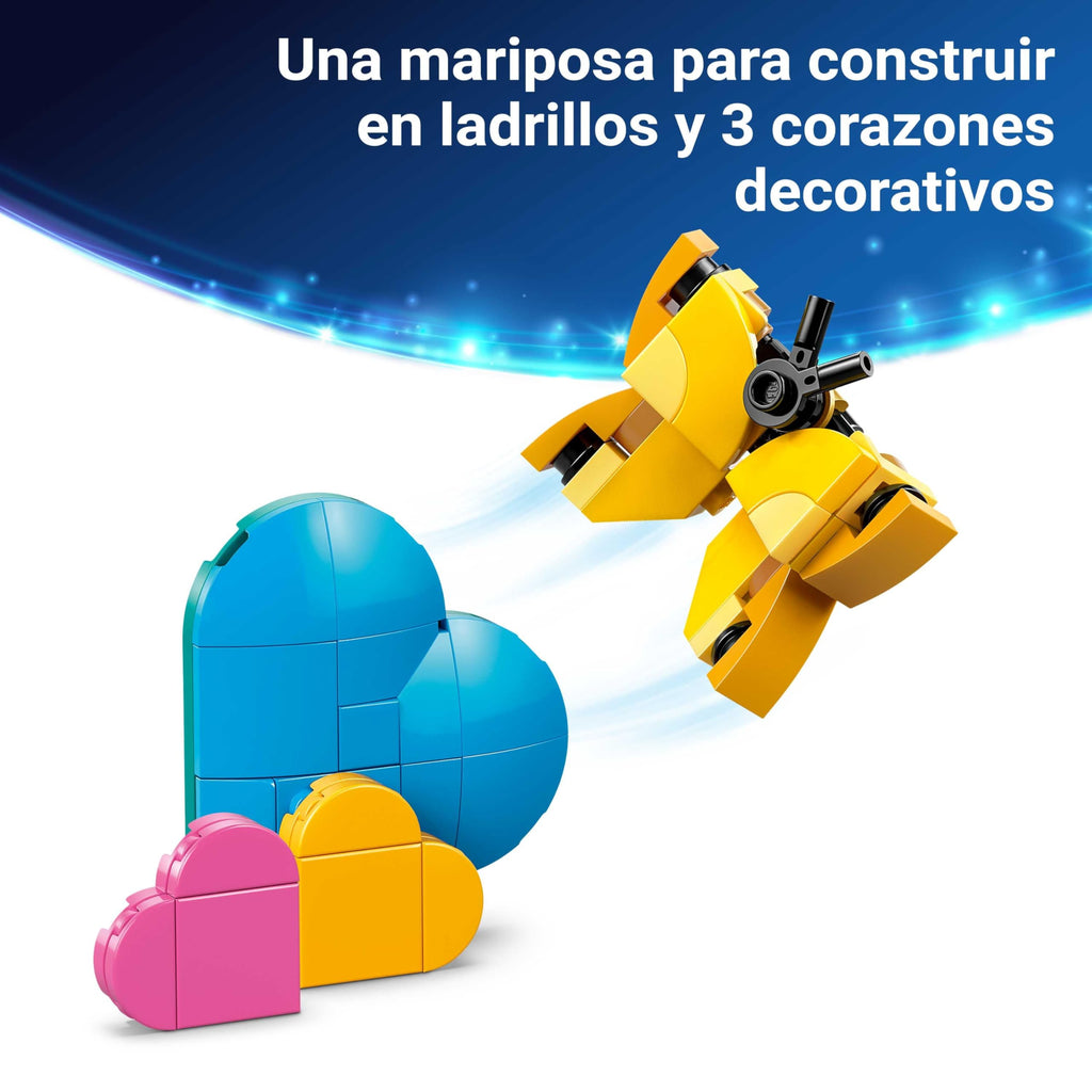 011 Ángela de LEGO - Juguete de Construcción de Lilo y Stitch de DISNEY - Figura Articulada de Amiga de Stitch con 3 Globos de Corazón y Mariposa