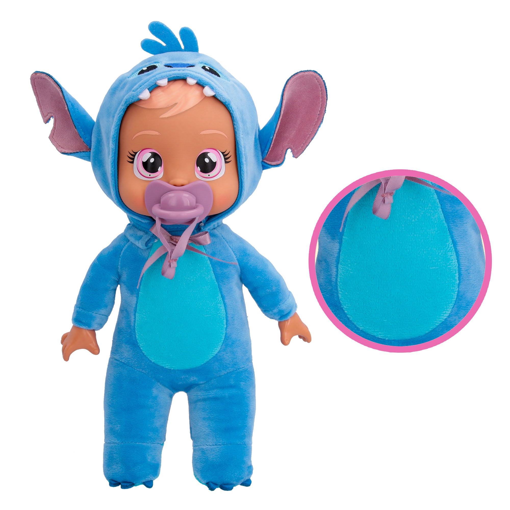 017 Bebé Llorón Stitch de Disney en formato Tiny Cuddles, Llora Lagrimas de Verdad Incluye Pijama Disney