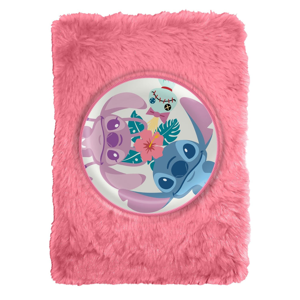 031 Kids Licensing - Libreta Peluche A5 con Rayas para Escribir - Cuaderno Infantil Suave de Stitch para Niñas y Niños, Ideal para Regalar