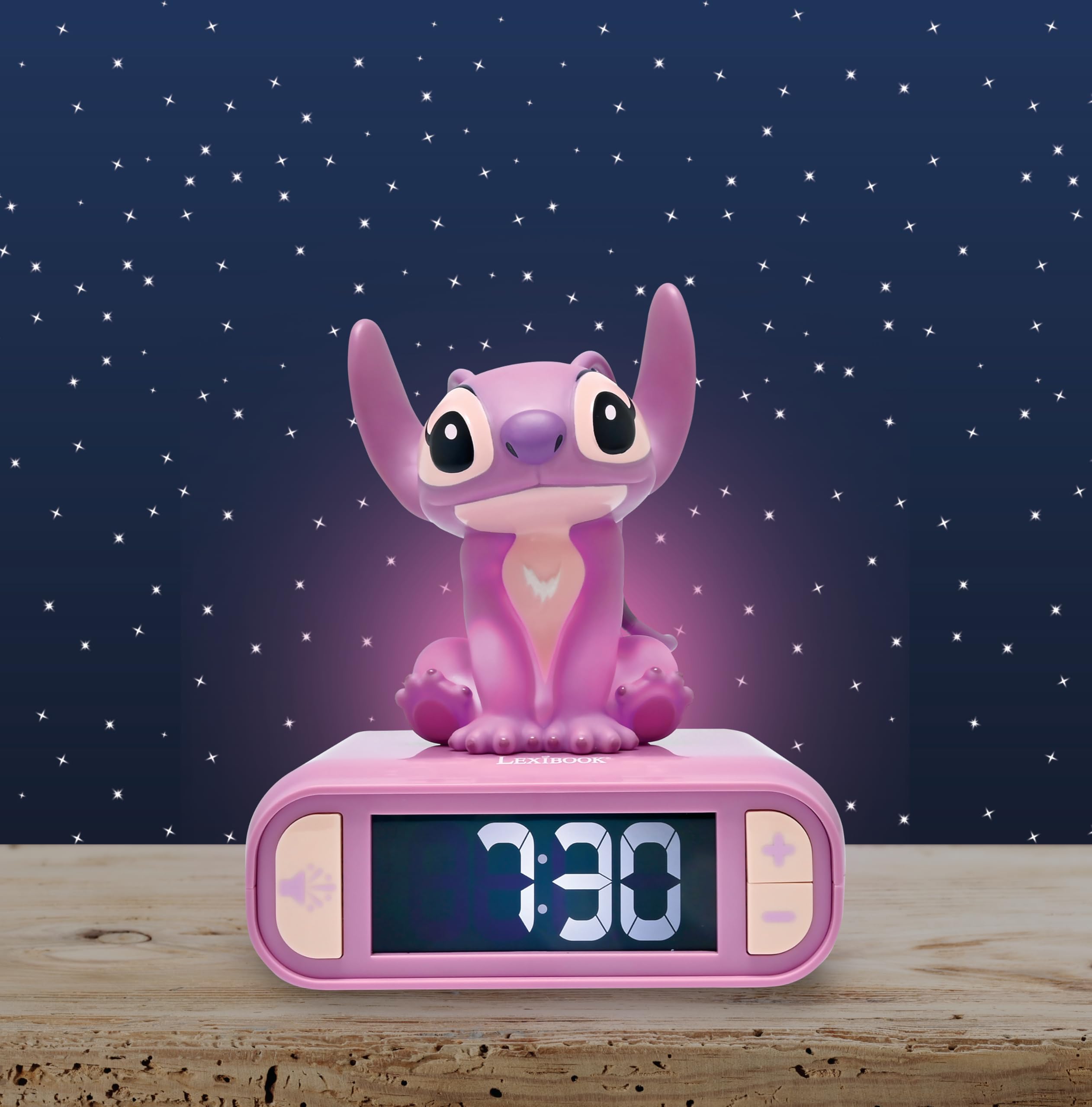 008  Reloj Despertador con luz Nocturna  de Ángel de Disney Lilo y Stitch de la marca LEXIBOOK