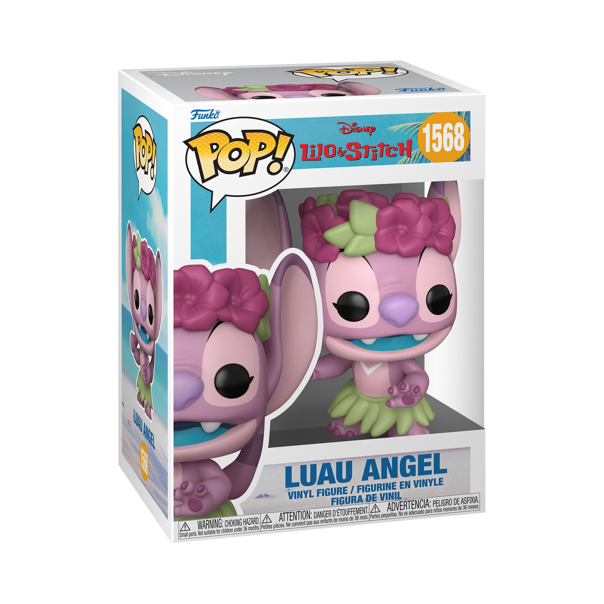 004 Funko Pop! Disney: L&S - Luau Angel - Lilo and Stitch - Figura de Vinilo Coleccionable - Idea de Regalo - Mercancia Oficial - Juguetes para Niños y Adultos - Movies Fans - Muñeco para Coleccionistas