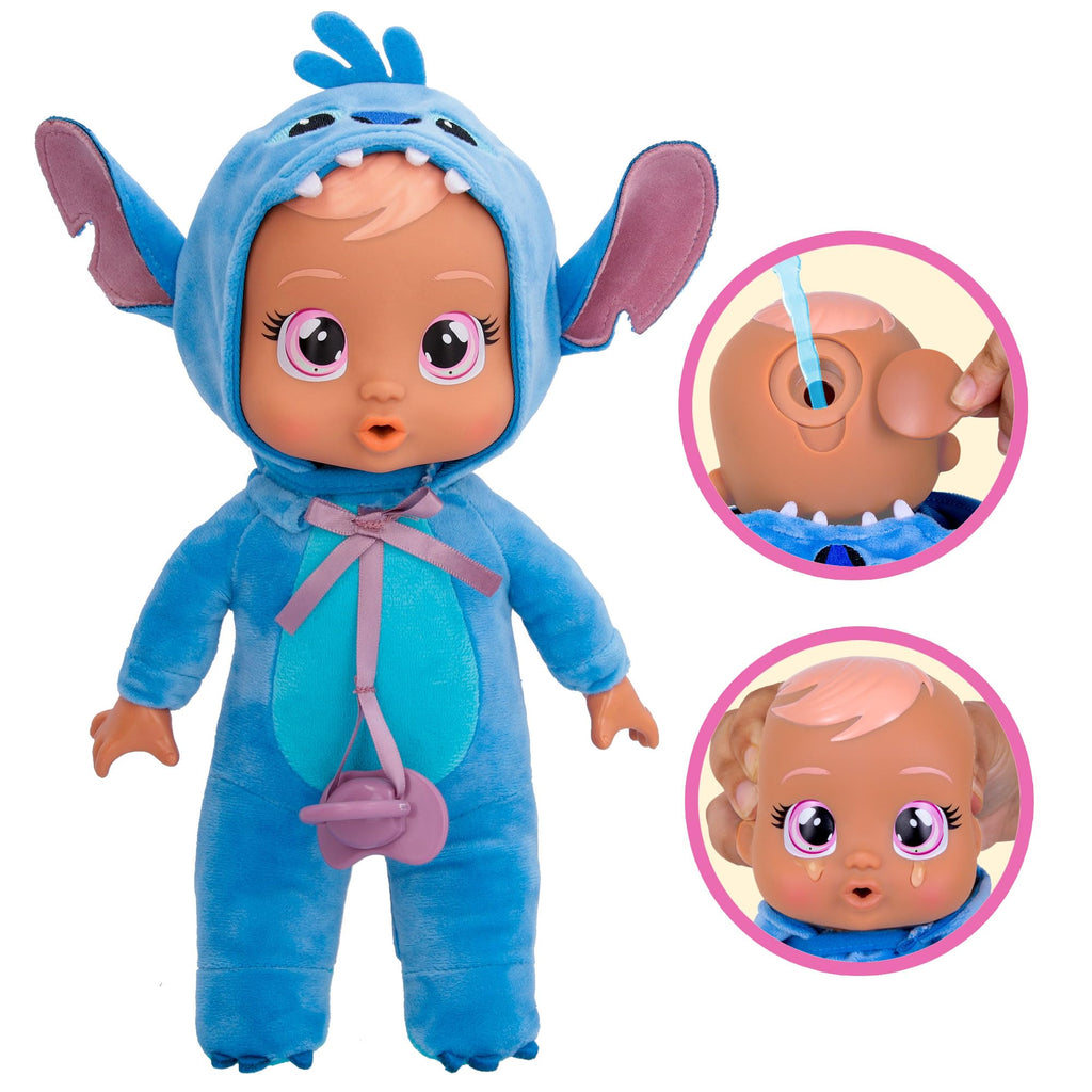 017 Bebé Llorón Stitch de Disney en formato Tiny Cuddles, Llora Lagrimas de Verdad Incluye Pijama Disney