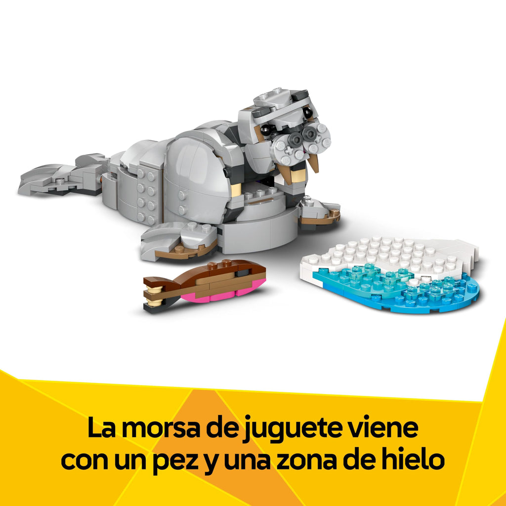 105 Poderoso Rinoceronte + hipopótamo +Morsa de Lego (Set Creator)- Regalo para Niños y Niñas de 9+ Años