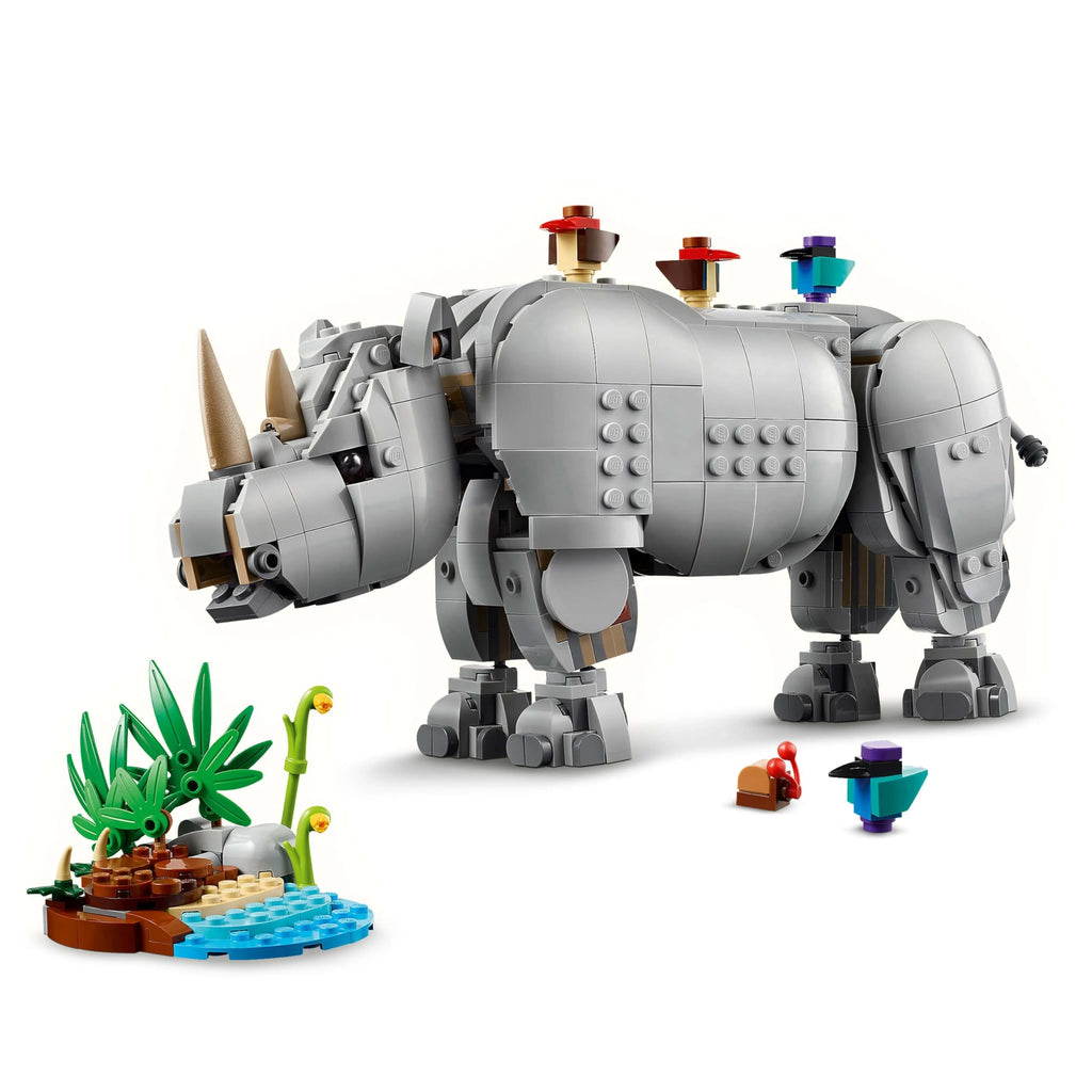 105 Poderoso Rinoceronte + hipopótamo +Morsa de Lego (Set Creator)- Regalo para Niños y Niñas de 9+ Años