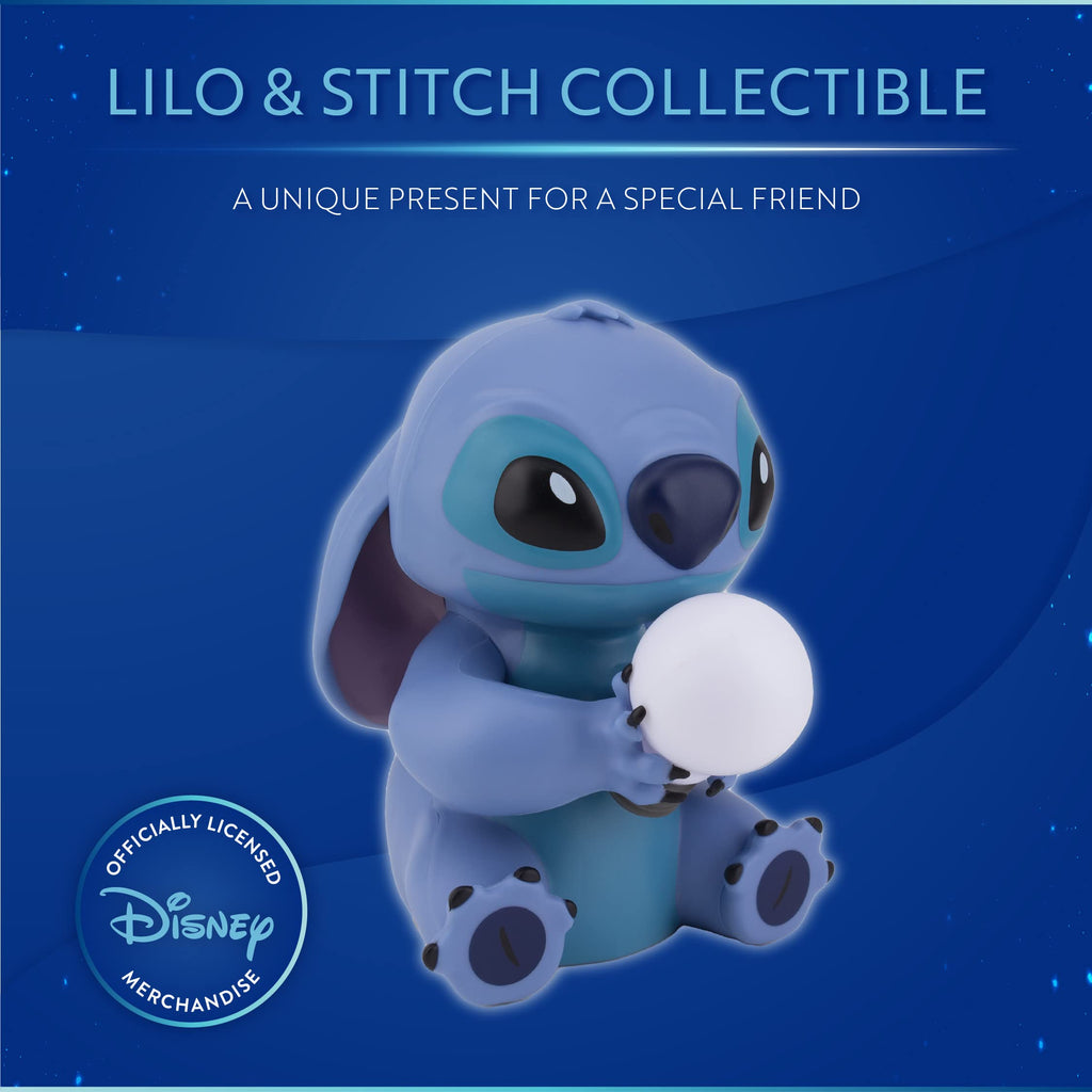 009 Luz de Stitch - Producto oficial Lilo & Stitch, lámpara coleccionable Disney, luz de noche decorativa para mesita de noche