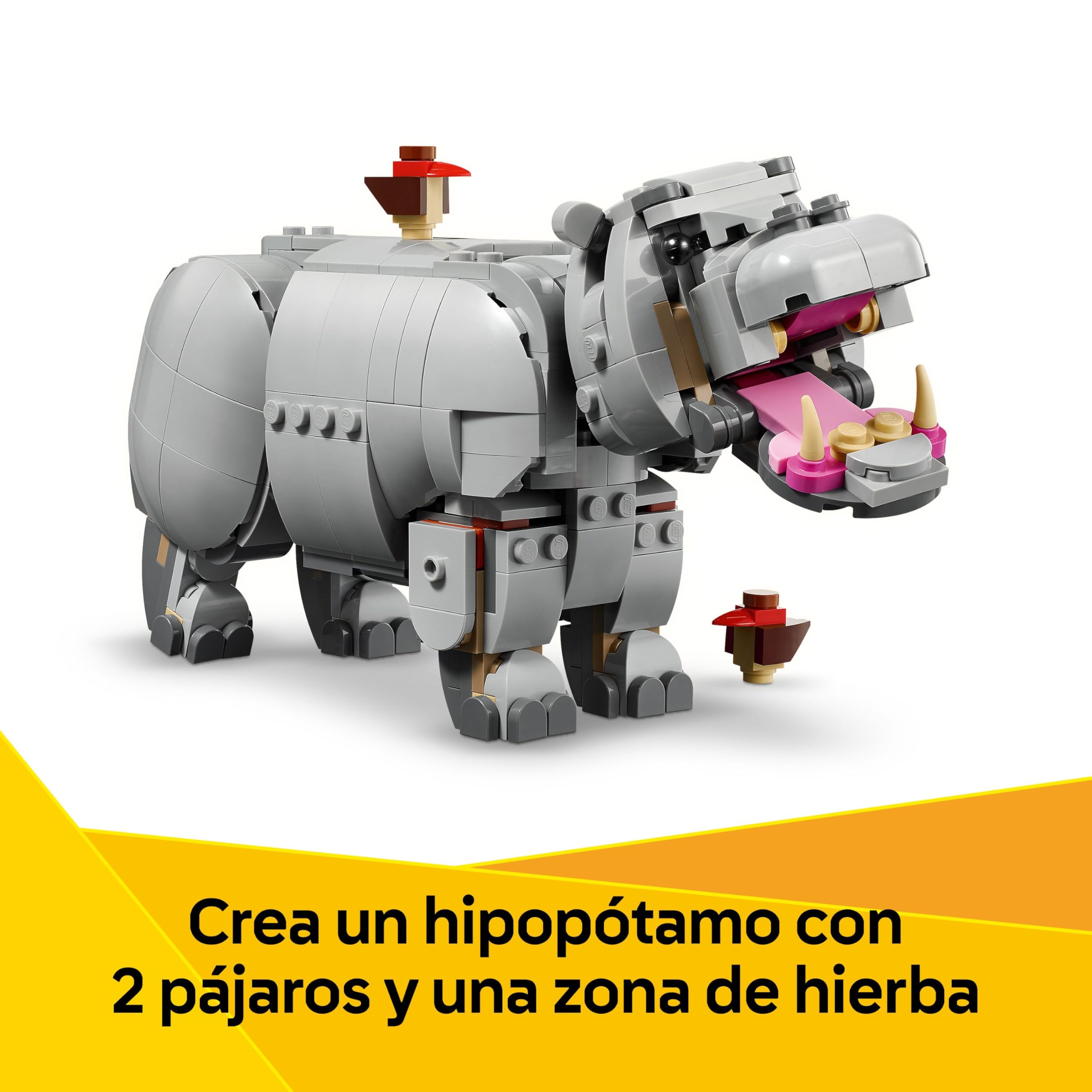 105 Poderoso Rinoceronte + hipopótamo +Morsa de Lego (Set Creator)- Regalo para Niños y Niñas de 9+ Años