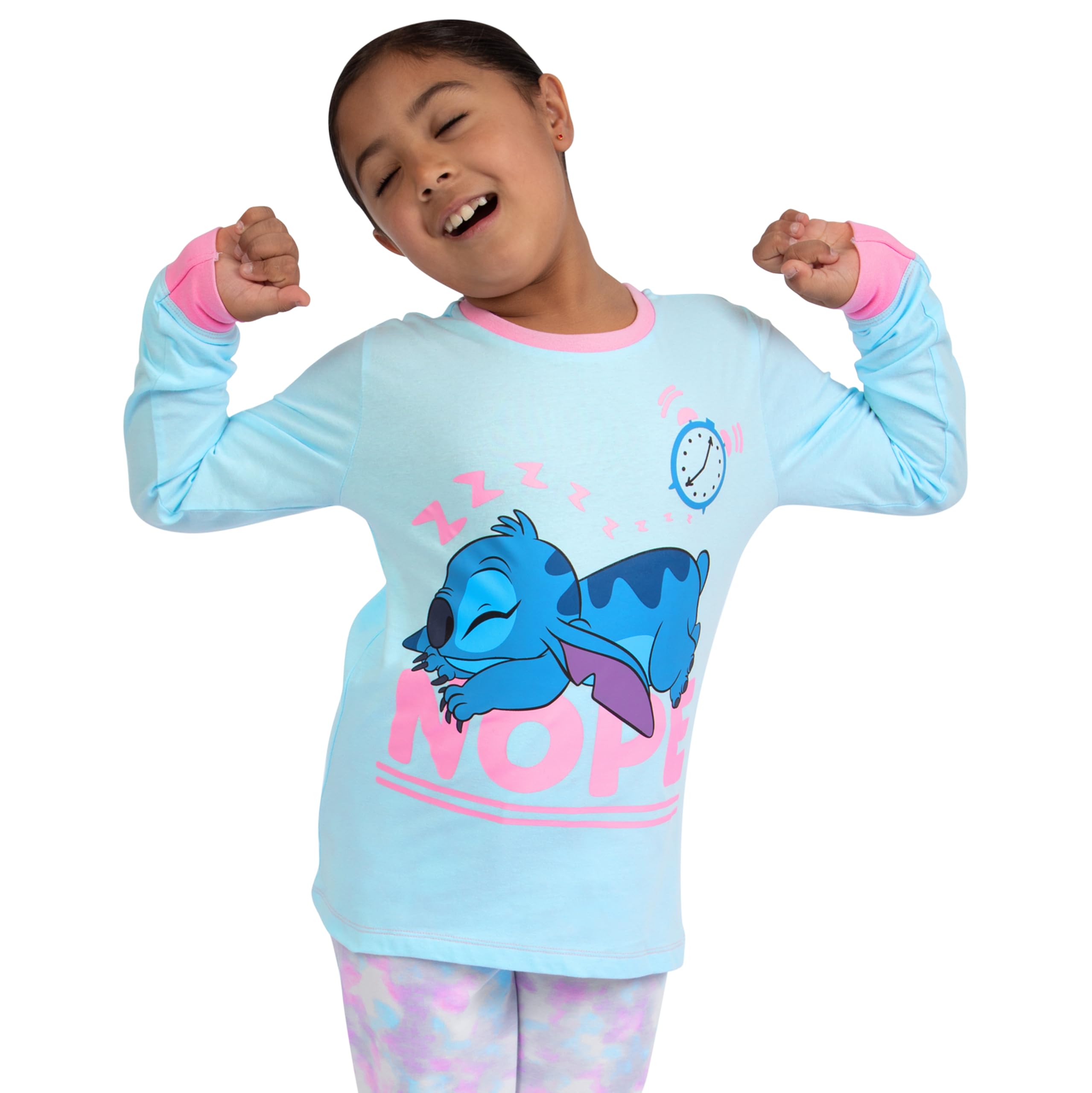 018 Pijama Lilo & Stitch Tie-Dye para Niñas | Talla 9-10 años | Ropa de Dormir Oficial Disney Azul
