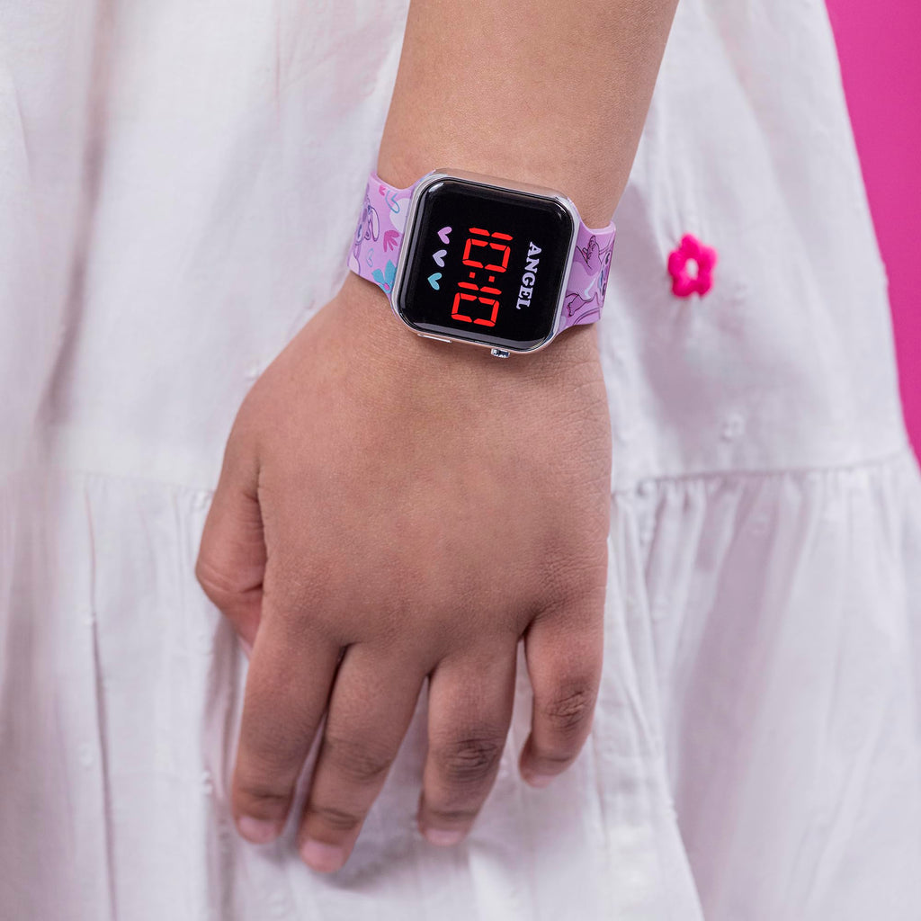 015  Reloj con correa LED, rosa, talla única de Disney Lilo y Stitch