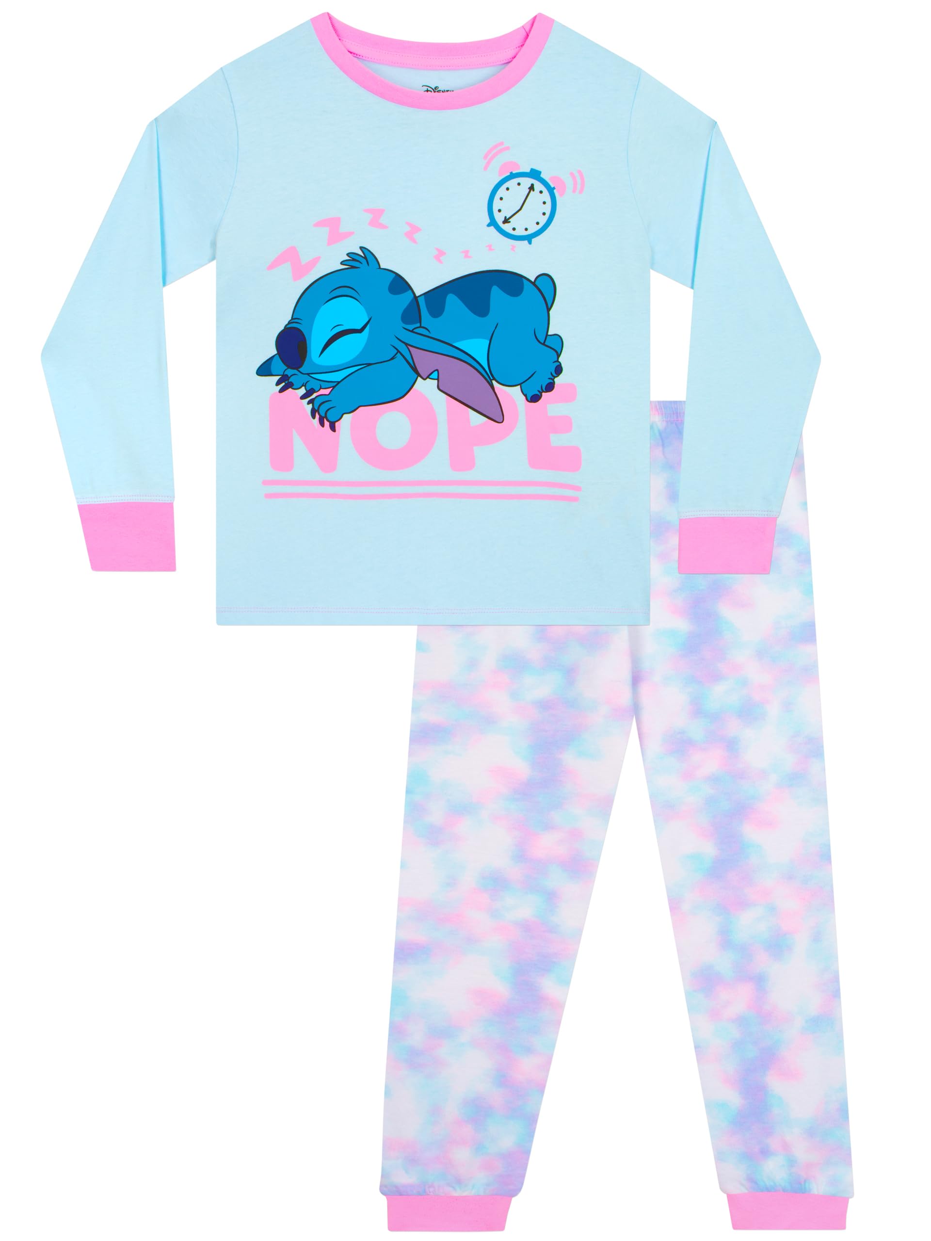 018 Pijama Lilo & Stitch Tie-Dye para Niñas | Talla 9-10 años | Ropa de Dormir Oficial Disney Azul