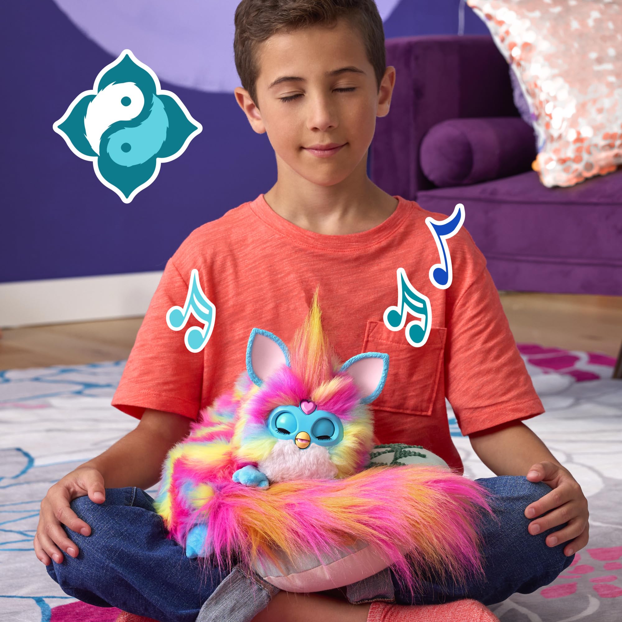 101 DJ Furby – Peluche Interactivo con música, Luces y Juegos – 5 Modos, más de 1.000 Combinaciones – Habla español y furbish – A Partir de 6 años