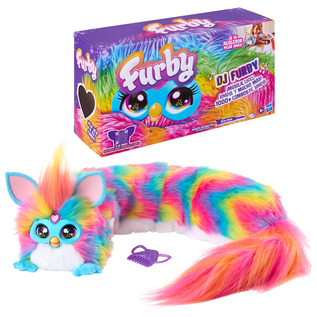 101 DJ Furby – Peluche Interactivo con música, Luces y Juegos – 5 Modos, más de 1.000 Combinaciones – Habla español y furbish – A Partir de 6 años