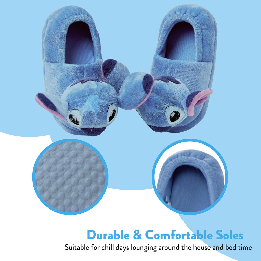 020 Disney Pantuflas Stitch Niña 3D - Zapatillas Casa Lilo y Stitch Azul Talla 32