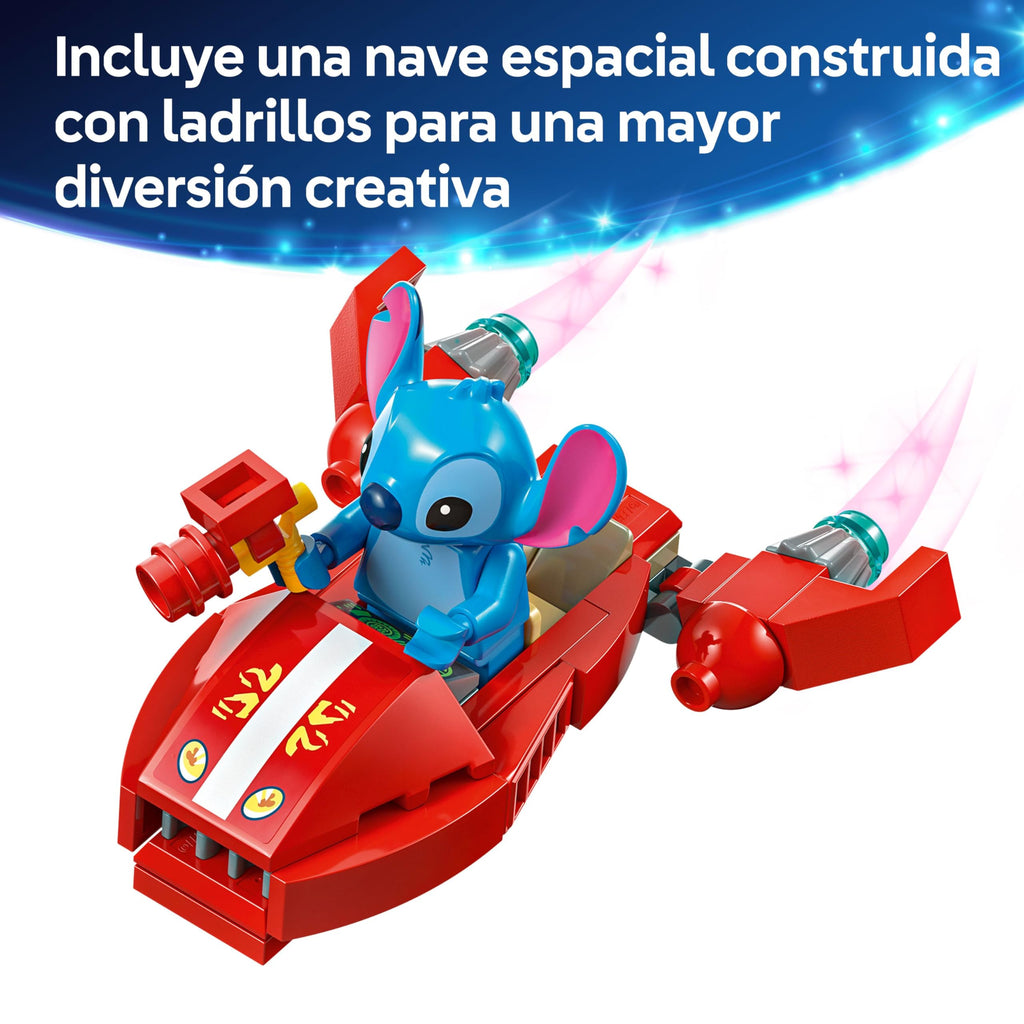 002 LEGO ǀ Disney Casa en la Playa de Lilo y Stitch de Juguete con 6 Habitaciones, Observatorio, Nave Espacial, 5 Minifiguras, Tabla de Surf y Más, Regalo de Cumpleaños para Niñas y Niños de 9+ Años 43268