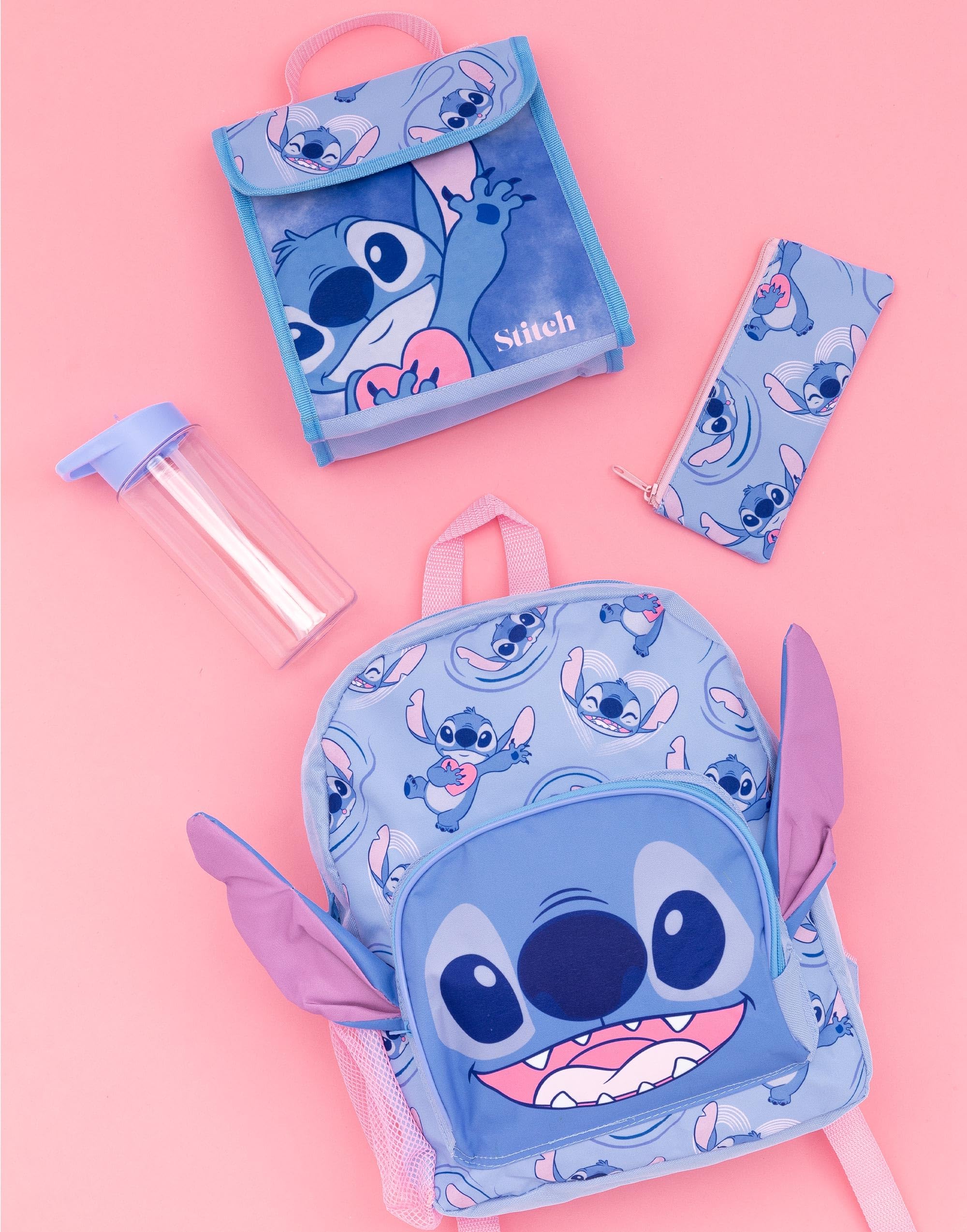 021 Mochila Lilo & Stitch Disney 4 Piezas | Set Regreso a Clases Niños