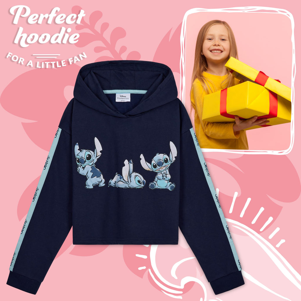 022 Sudadera Niña Disney Stitch, Crop Top Lilo & Stitch (7-14 años)