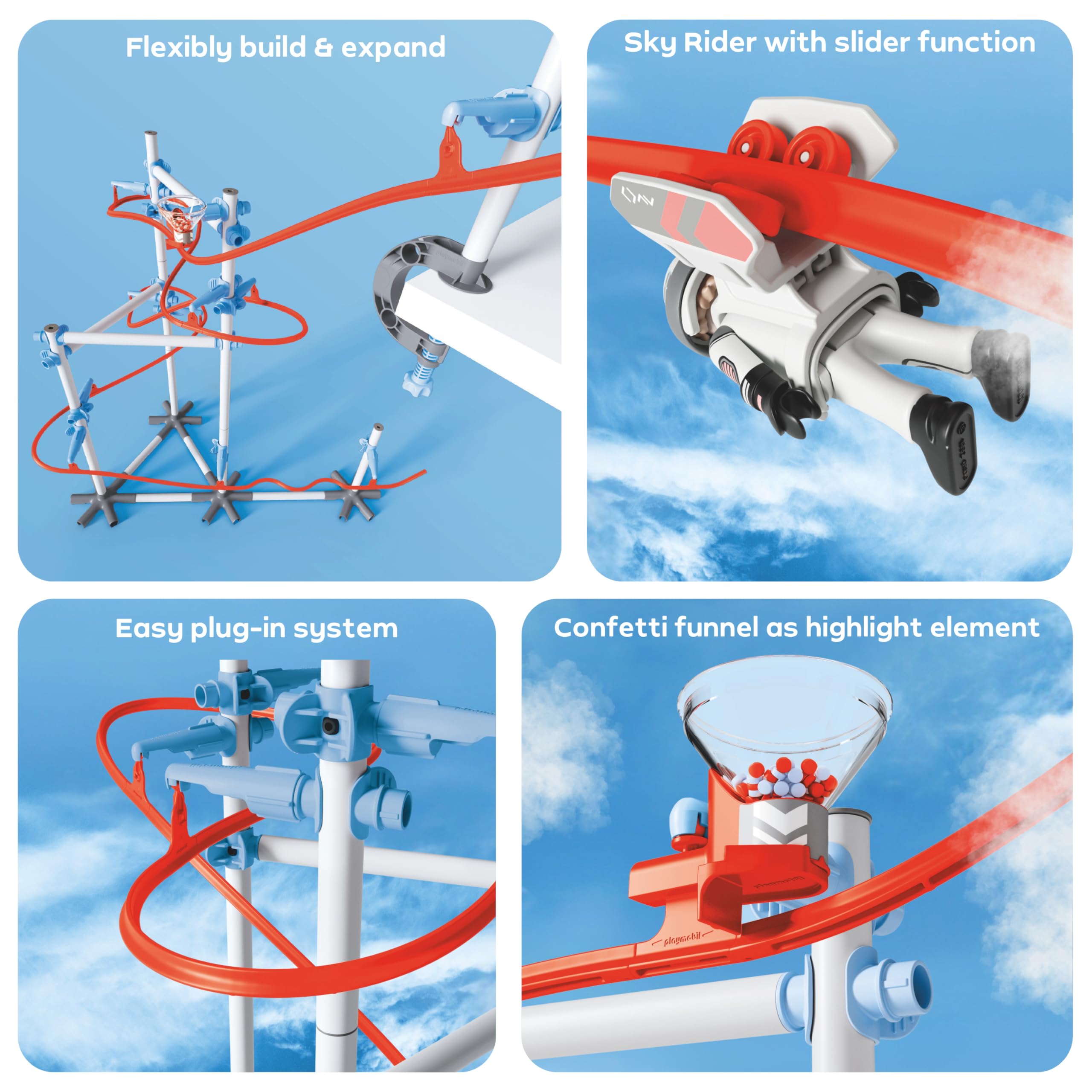 109 Juguete de construcción para Crear circuitos de carreras Marca Sky Trails | Starter Kit |