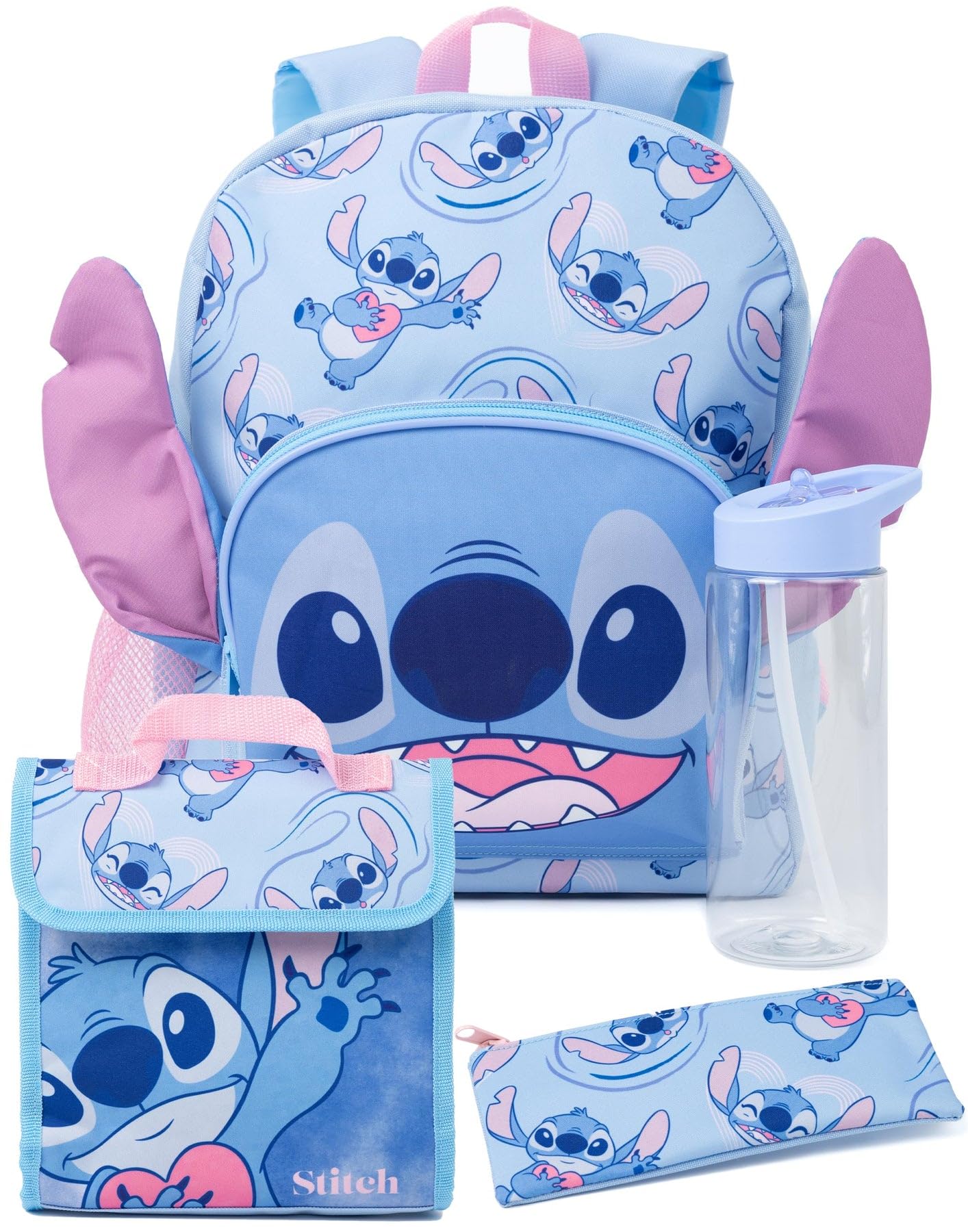 021 Mochila Lilo & Stitch Disney 4 Piezas | Set Regreso a Clases Niños