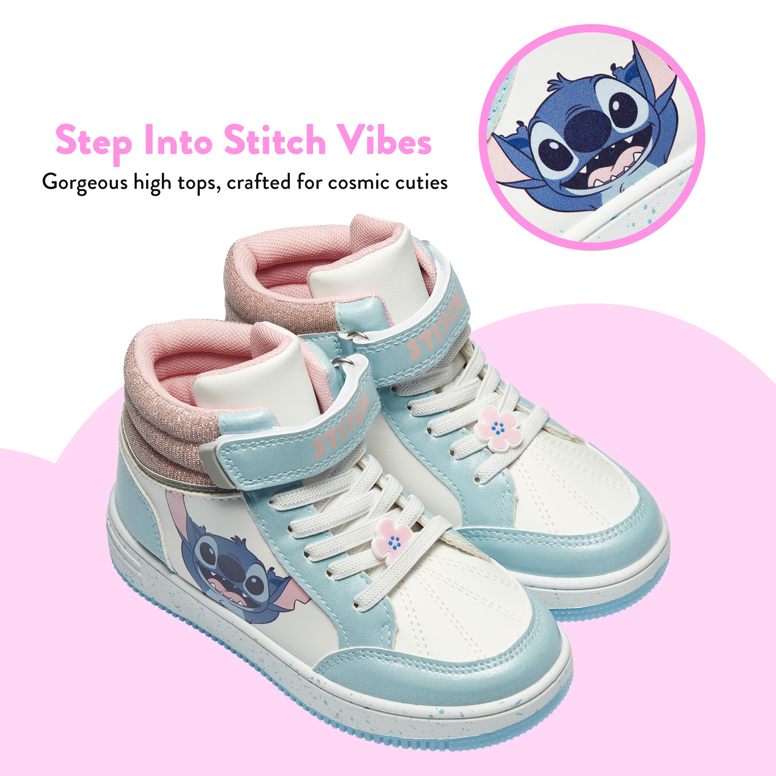 023 Disney Zapatos Niña, Hermosas Zapatillas Niña, Zapatos Lilo Y Stitch, Blanco 33