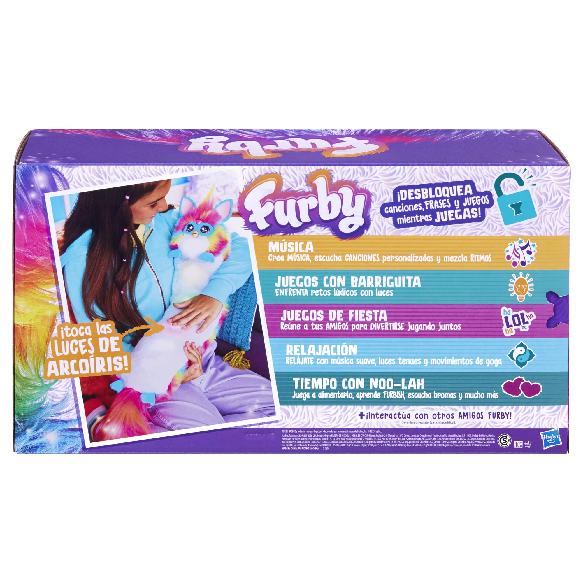 101 DJ Furby – Peluche Interactivo con música, Luces y Juegos – 5 Modos, más de 1.000 Combinaciones – Habla español y furbish – A Partir de 6 años