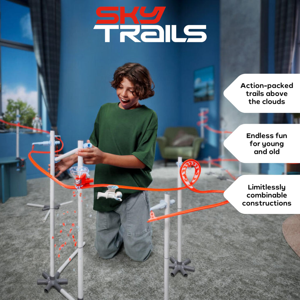 109 Juguete de construcción para Crear circuitos de carreras Marca Sky Trails | Starter Kit |