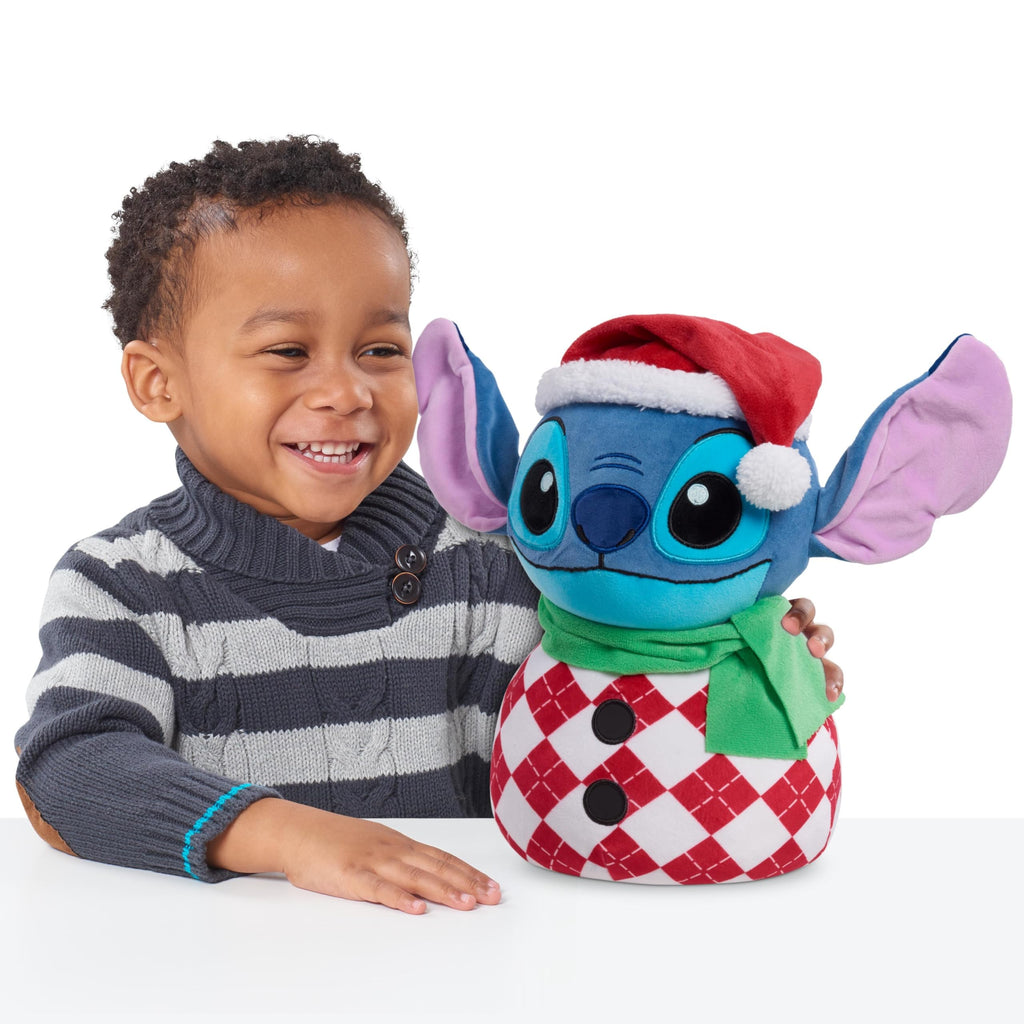 003  Muñeco de nieve con peso de 12 pulgadas, Lilo y Stitch, con tela súper suave