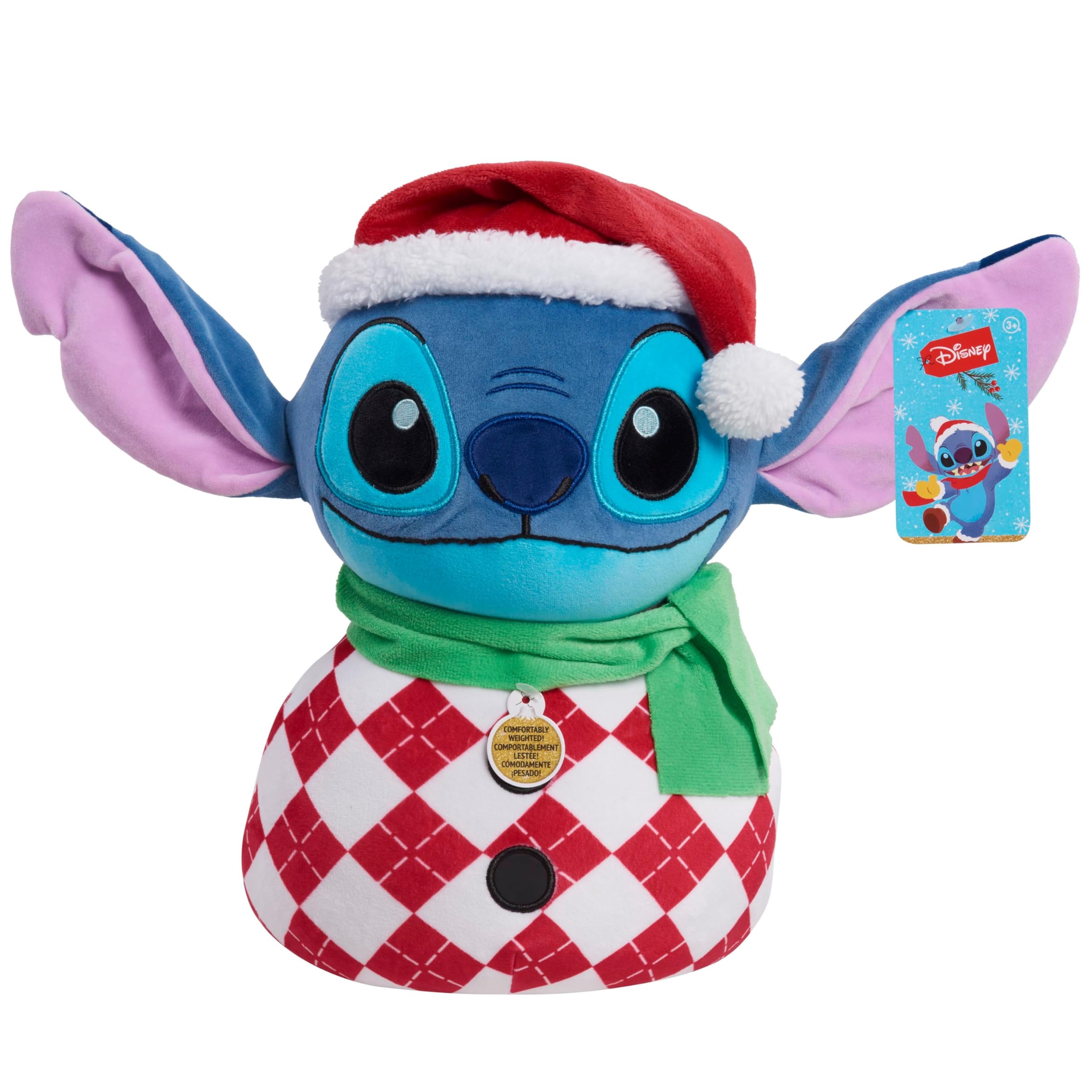 003  Muñeco de nieve con peso de 12 pulgadas, Lilo y Stitch, con tela súper suave