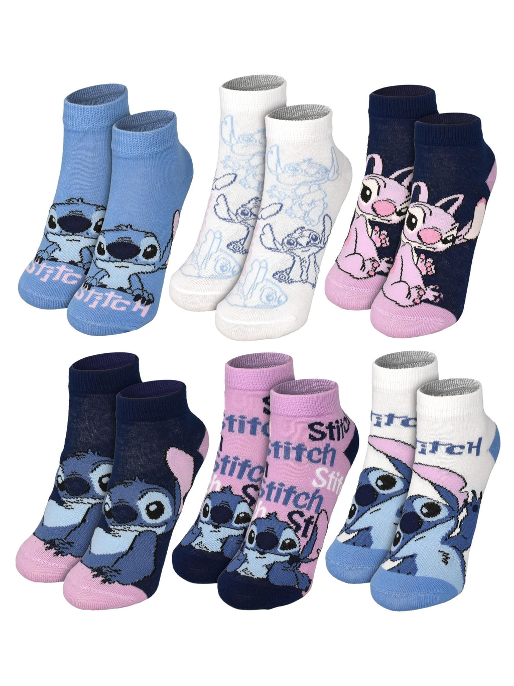 005 United Labels Disney Lilo & Stitch Calendario de Adviento con 12 pares de calcetines para mujer, tamaño 35-41, calendario con zapatillas y calcetines largos, calendario de Navidad regalo
