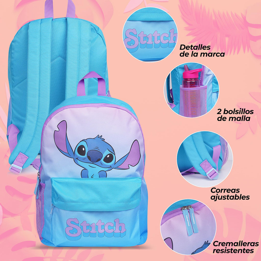 024 Stitch - Mochila Stitch de Disney - Mochila Escolar para Niño y Niña