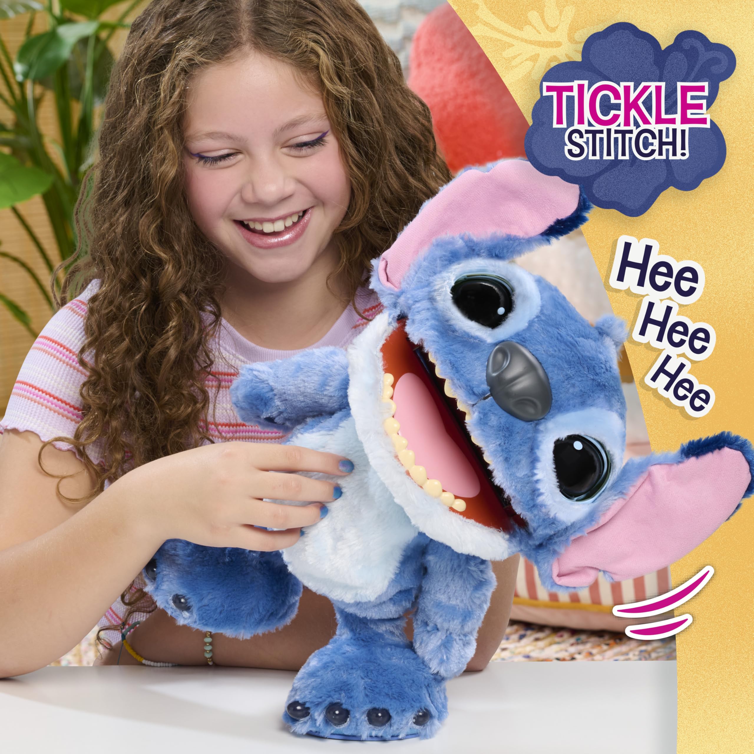 012 Just Play Peluche Interactivo Disney Ultimate Stitch, de 43 cm, más de 100 Sonidos y reacciones, se Mueve como el de Verdad, para niños a Partir de 3 años